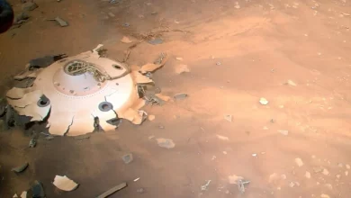 rover estrellado en la superficie de Marte230922