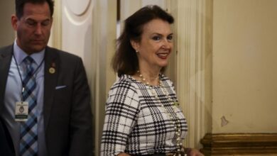 La canciller argentina Diana Mondino en Buenos Aires 23 de febrero del 2024
