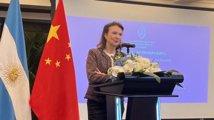 canciller de Argentina durante su visita a China