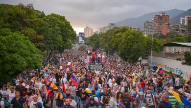 Acto de campaña de la oposición en Caracas, 4 de julio de 2024