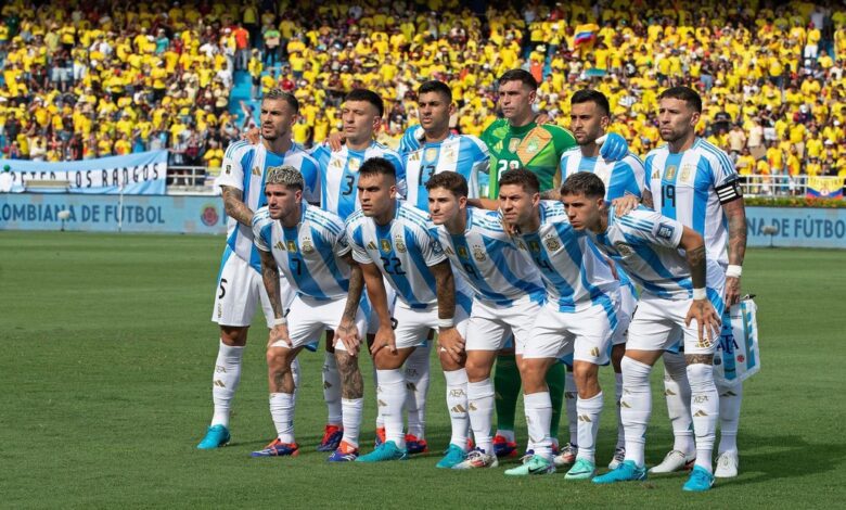 La selección argentina en el Estadio Metropolitano Roberto Meléndez, Barranquilla, 10 de septiembre de 2024.