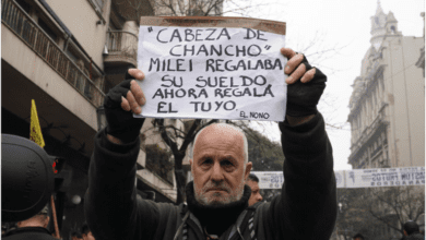 Manifestación contra Milei en Buenos Aires. Sara M. Ledesma