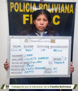 La raptora de la bebé Luna cumplirá dos meses de detención en la cárcel de Cantumarca, en Potosí
