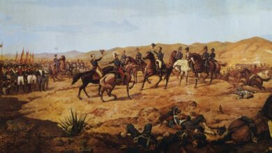 Antonio José de Sucre saluda a sus generales tras la batalla de Ayacucho, 9 de diciembre de 1824. Pintura de Martín Tovar y Tovar.