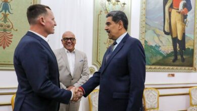 El enviado especial de Washington Richard Grenell y Nicolás Maduro, Caracas, 31 de enero del 2025.
