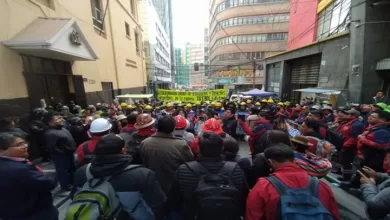 Trabajadores de la limpieza movilizados en La Paz