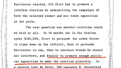 Documento desclasificado de la CIA