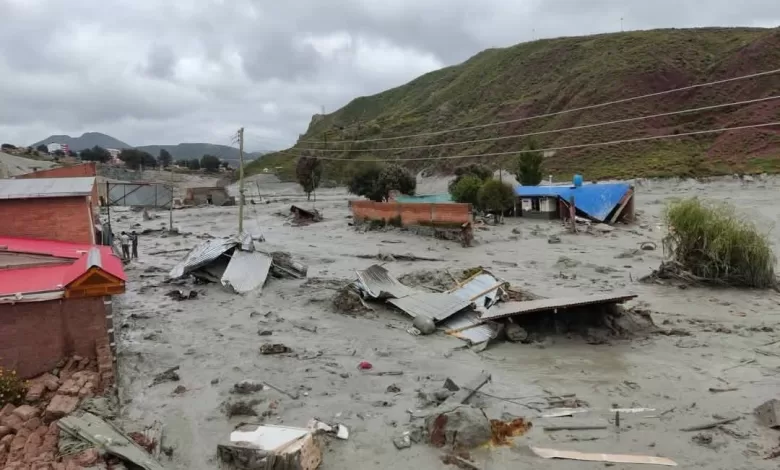 La mazamorra destruyó casas en Llallagua