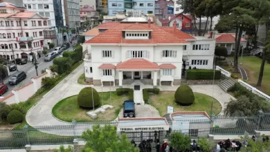 El edificio del Tribunal Supremo Electoral (TSE) en La Paz.