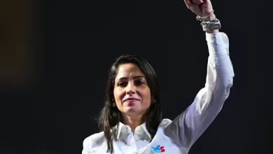 La candidata por el movimiento Revolución Ciudadana, Luisa González