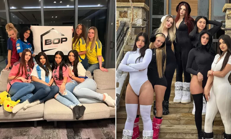 Creadoras de contenido que participan en las llamadas 'Bop House'