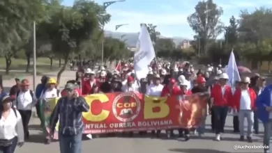 Marcha en Tarija por el día del trabajador