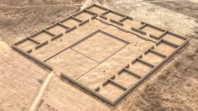 Reconstrucción digital del antiguo templo de Palaspata, nombre indígena de la zona.