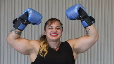 La boxeadora argentina Alejandra 'Locomotora' Oliveras.