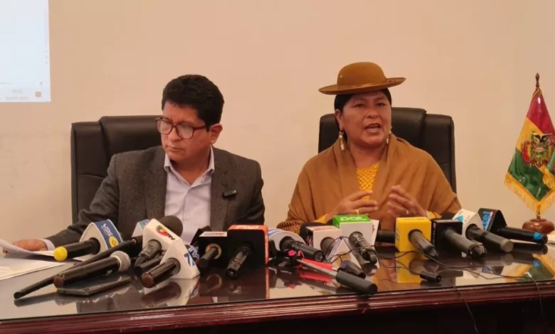 Los senadores Luis Adolfo Flores y Simona Quispe