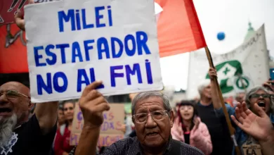 Hubo varias manifestaciones contra los préstamos del FMI, que solo traen ajuste a la Argentina, en contra de la clase trabajadora