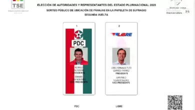 En el sorteo participaron los delegados de las dos organizaciones políticas que compiten en el balotaje