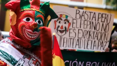 Activistas del país expresaron su rechazo por un nuevo plagio del vecino país cuando presentaron el Carnaval de Puno 2026 con la imagen del Pepino.