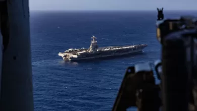El USS Gerald R. Ford en el océano Atlántico oriental el 5 de noviembre