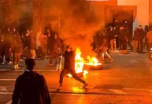 Disturbios en las calles de Teherán, Iran. 9 de enero de 2026