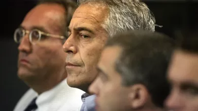 Jeffrey Epstein en el tribunal de West Palm Beach, Florida, en 2008
