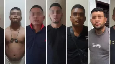 Los siete sujetos fueron trasladados a dependencias policiales tras su captura