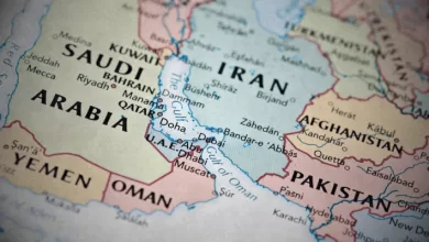 Mapa de Asia Occidental donde se ubica el estrecho de Ormuz