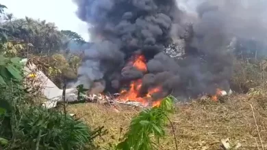 Terrible accidente de avión de la Fuerza Aérea en Colombia