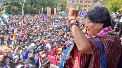 Evo dando un discurso