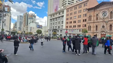 Sin vehículos las calles de La Paz y El Alto