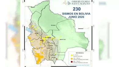 Bolivia registró 230 sismos en junio y 1.400 en el primer semestre de 2026