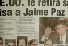 Uno de los titulares del periódico La Razón del 13 de enero de 1996. Narconvínculos