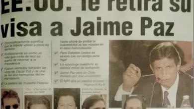 Uno de los titulares del periódico La Razón del 13 de enero de 1996. Narconvínculos